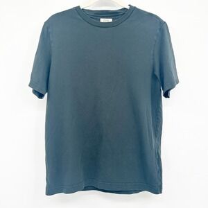 AYR Mens Basic Relaxed Fit Short Sleeve Crewneck Pima Cotton Tee T-Shirt S Black